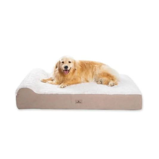 Jumbo Orthopedic Dog Bed for Large Dogs - 7-inch Thick Memory Foam Dog Bed with Pillow Removable Cover Machine Washable