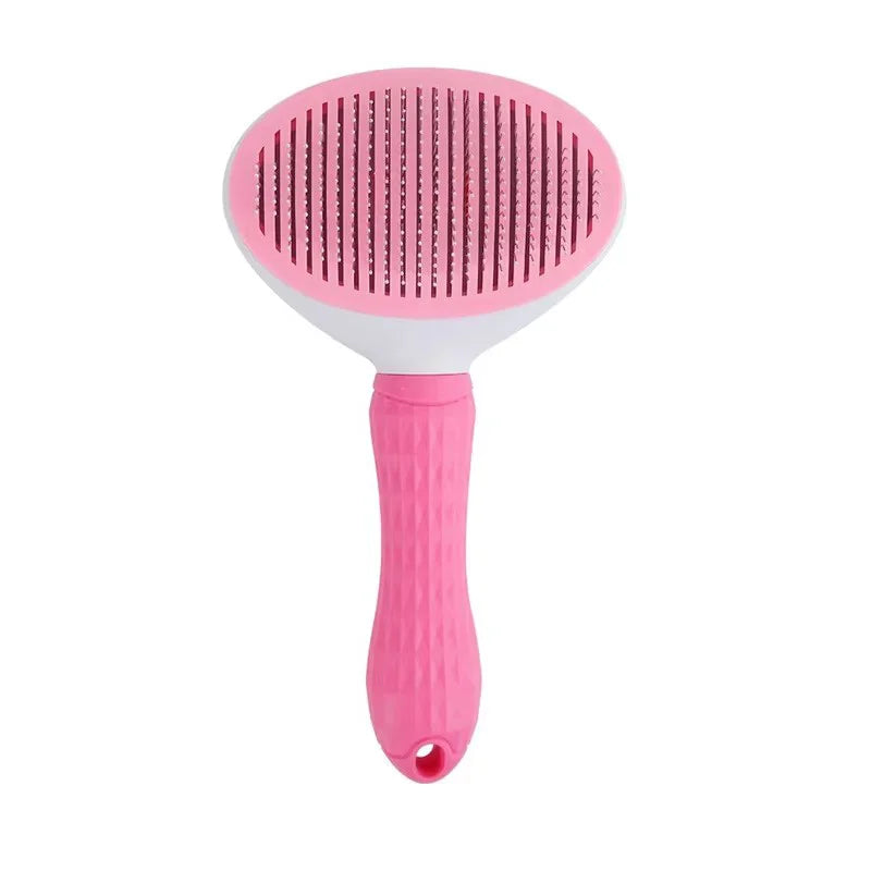 Pet One Button Self Cleaning Slicker Brush Automatic Hair Remover Comb Dog Cat Massage Needle Comb For Pet
