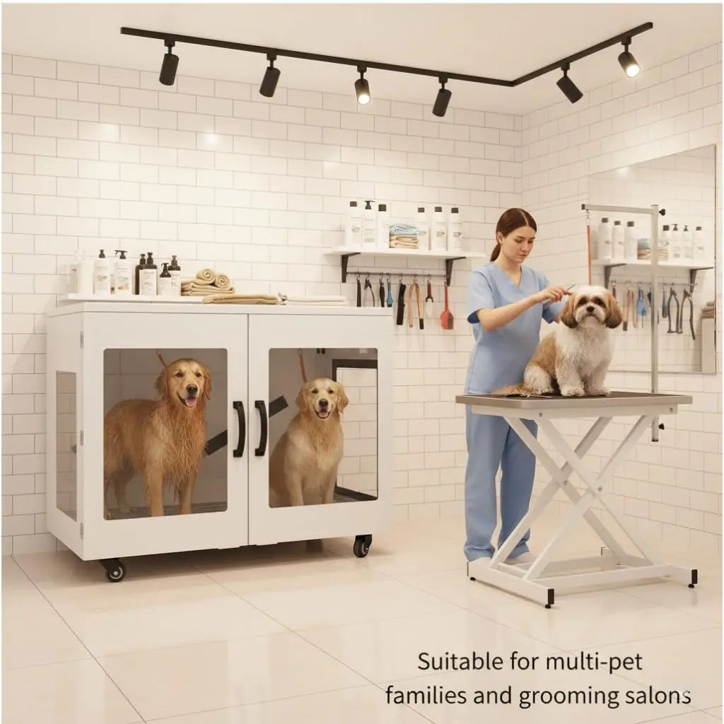 Large Pet Dryer Box, Smart Temp Control & Low Noise, Grooming Blower for 120 lbs Dog Cat,410L,Custom