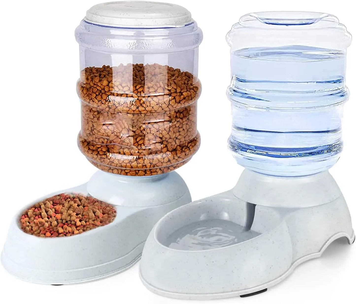 3 Gallon Automatic Pet Feeder and Water Dispenser Set for Large Dogs with Food Bowl