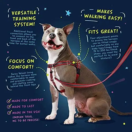 Adjustable Harness for Small/Med/Large Dogs – Easy Walks & Comfort
