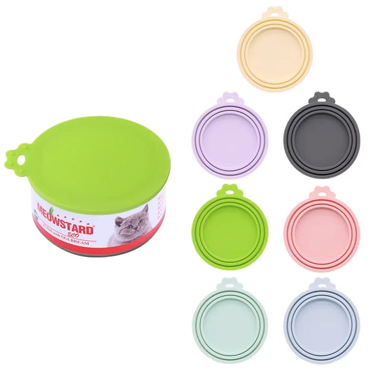 1 Reusable Silicone Pet Food Can Lid Bpa Free, Suitable For Most Sized Dog And Cat Cans - Keeps Food Fresh Prevents Bacterial Odors