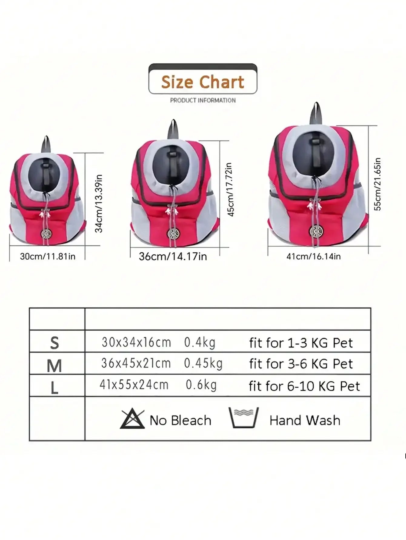 1pc Puppy Dog Front Carrier Pack, Pet Carrier Backpack For Small Medium Dogs Cats, Adjustable Breathable Dog Carrying Backpack For Hiking, Walking, Travel, Cycling And Outdoor Use