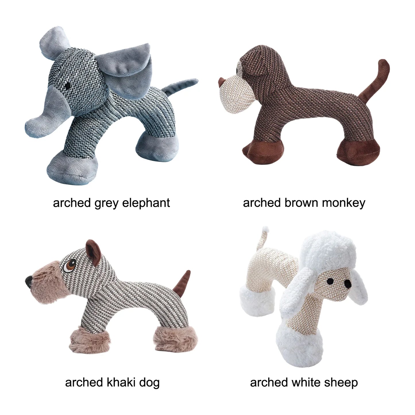 Indestructible Dog Toys for Aggressive Chewers Small Medium Large Breed, Crinkle Squeaky Plush Dog Puppy Chew Toys for Puppy