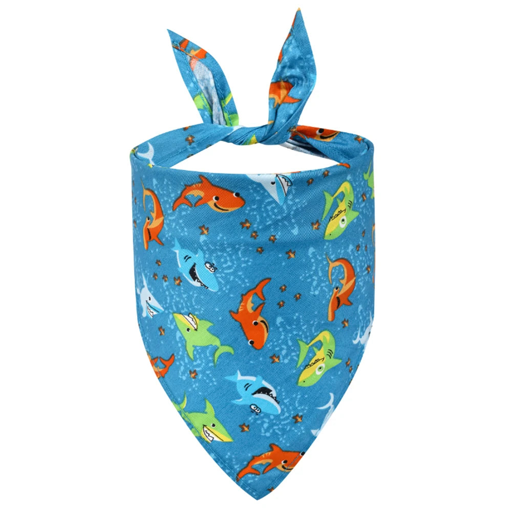 Dog Bandana Fruit Floral Spring Washable Soft  Adjustable for Small Medium Large Dogs Pets