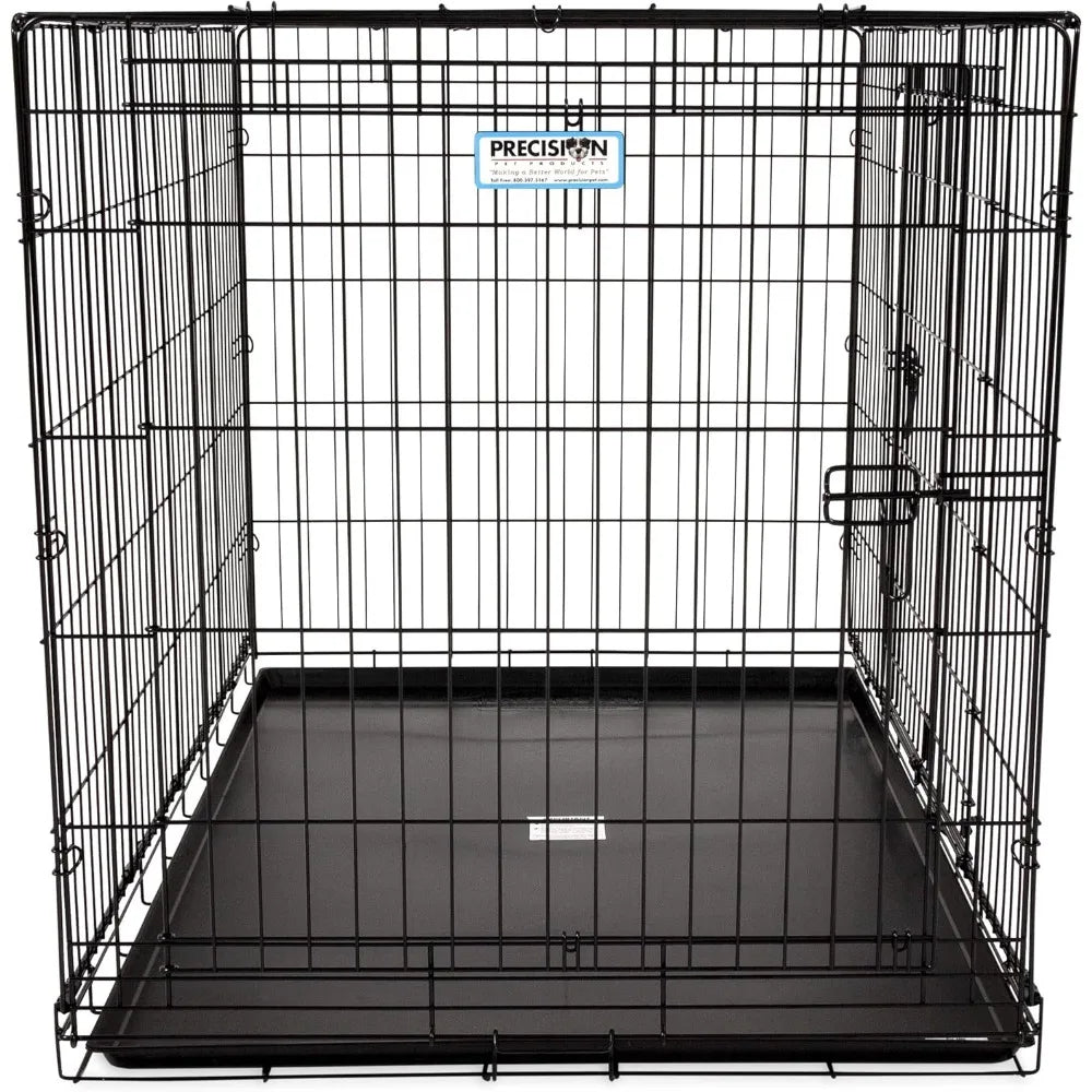 Two Door Great Crate Wire Dog Crate, 48 Inch, For Pets 90-125 lbs, With 5-Point Locking System