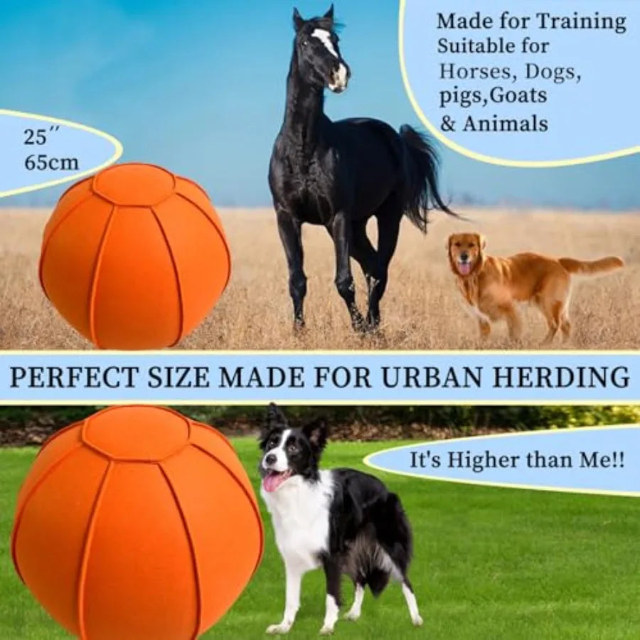 Herding Ball for Dogs Dual Layered Herding Dog Ball Set for Australian Shepherd Cattle Collie for Dog Agility Equipment