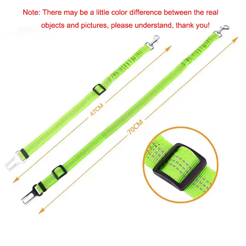 Dog safety leash pet car seat belt dog traction seat belt buffer elastic safety rope traction leash