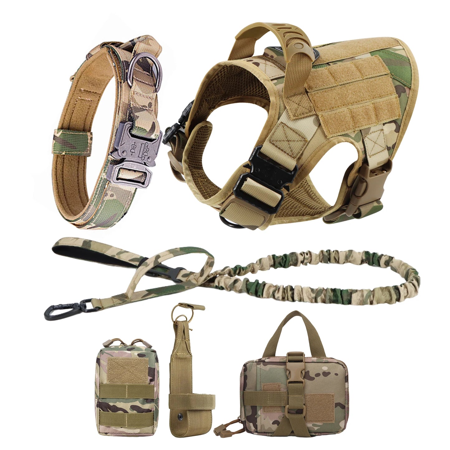 Large Dog Harness, Collar And Leash Set, German Shepherd, Malinois Training, Walking Vest For Medium Large Dogs
