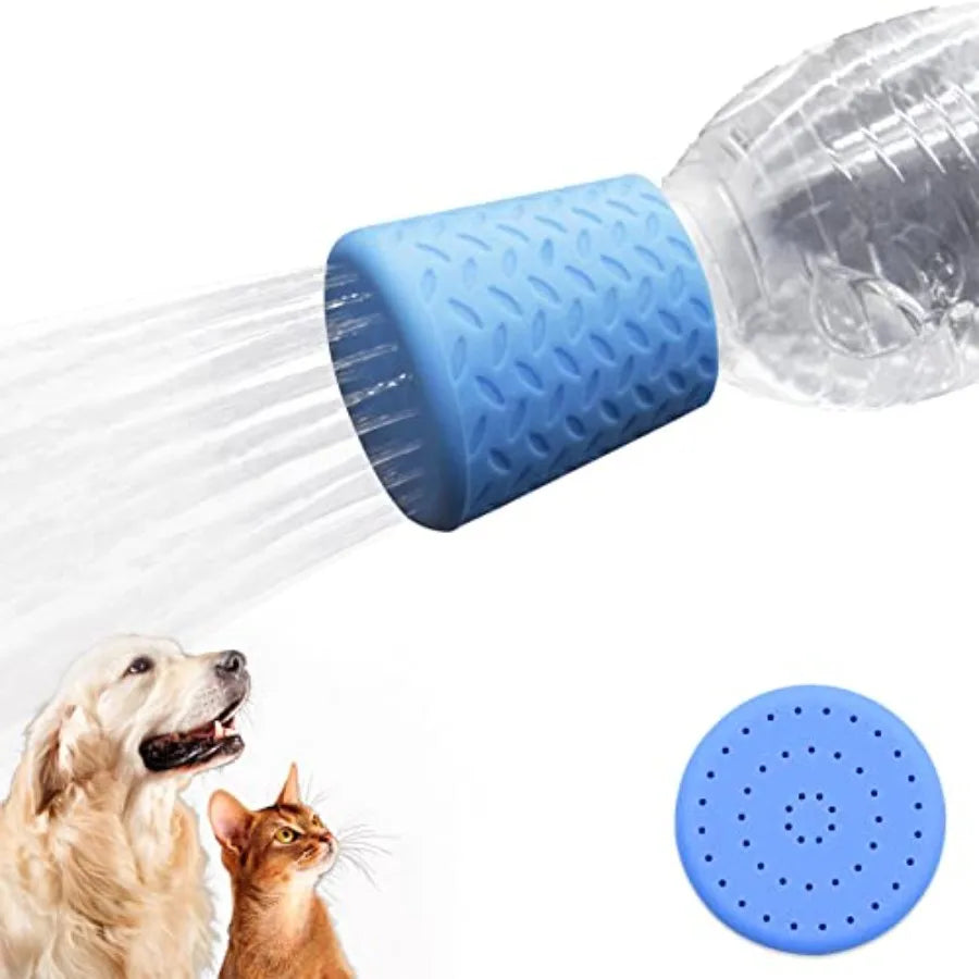 Silicone Dogs Shower Sprayer Head Attachment - Pet Shower Cap Sprinkler Portable Outdoor Shower Heads for Camping, Hiking, Beac