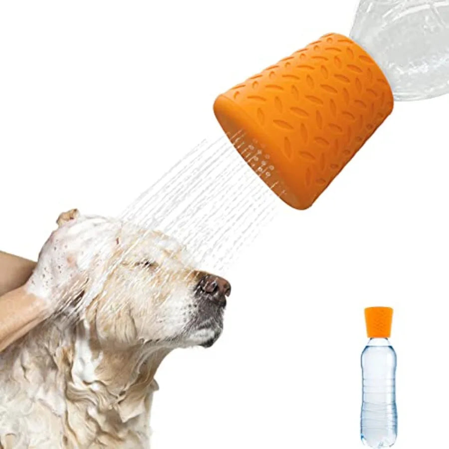 Silicone Dogs Shower Sprayer Head Attachment - Pet Shower Cap Sprinkler Portable Outdoor Shower Heads for Camping, Hiking, Beac