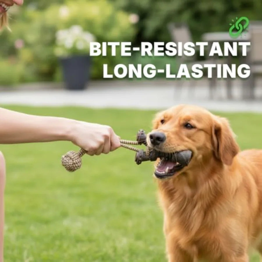 Rugged Rope Tug Toy for Multiple Dogs - Durable Chew Toy Promotes Dental Care and Reduces Boredom