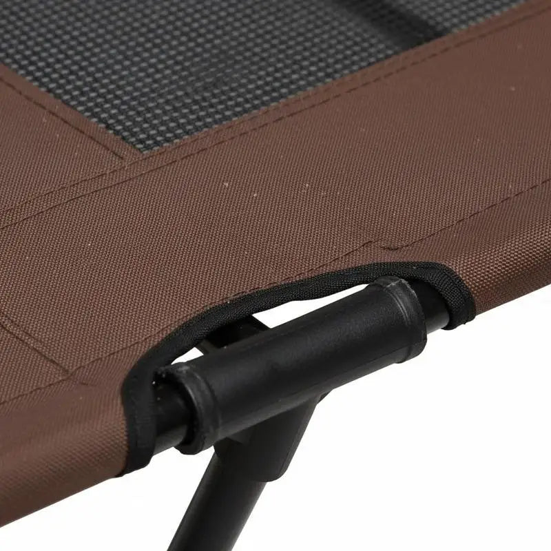 Raised Dog Bed Waterproof Elevated Pet Cot with Breathable Mesh UV Protection Canopy Brown, for XL Dogs, 122 x 92 x 108cm