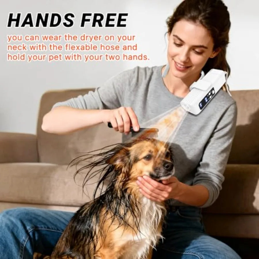 Dog Dryer Pet Hair Dryer 110 000 RPM Brushless High-Speed Blower for Dogs and Cats Quiet 1000W Portable Grooming Pet Dryer