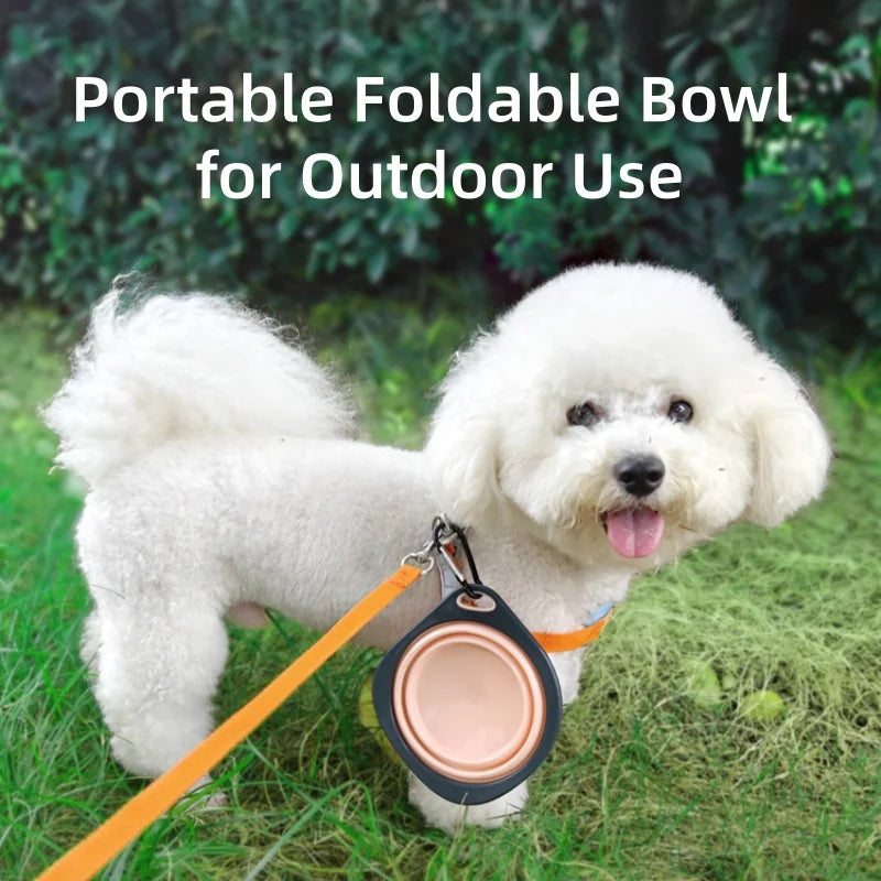 Pet Portable Folding Bowl Outdoor Dog Food Telescopic Pet Bowl Water Bowl Pet Food Container Collapsible Cat Travel Pet Feeder