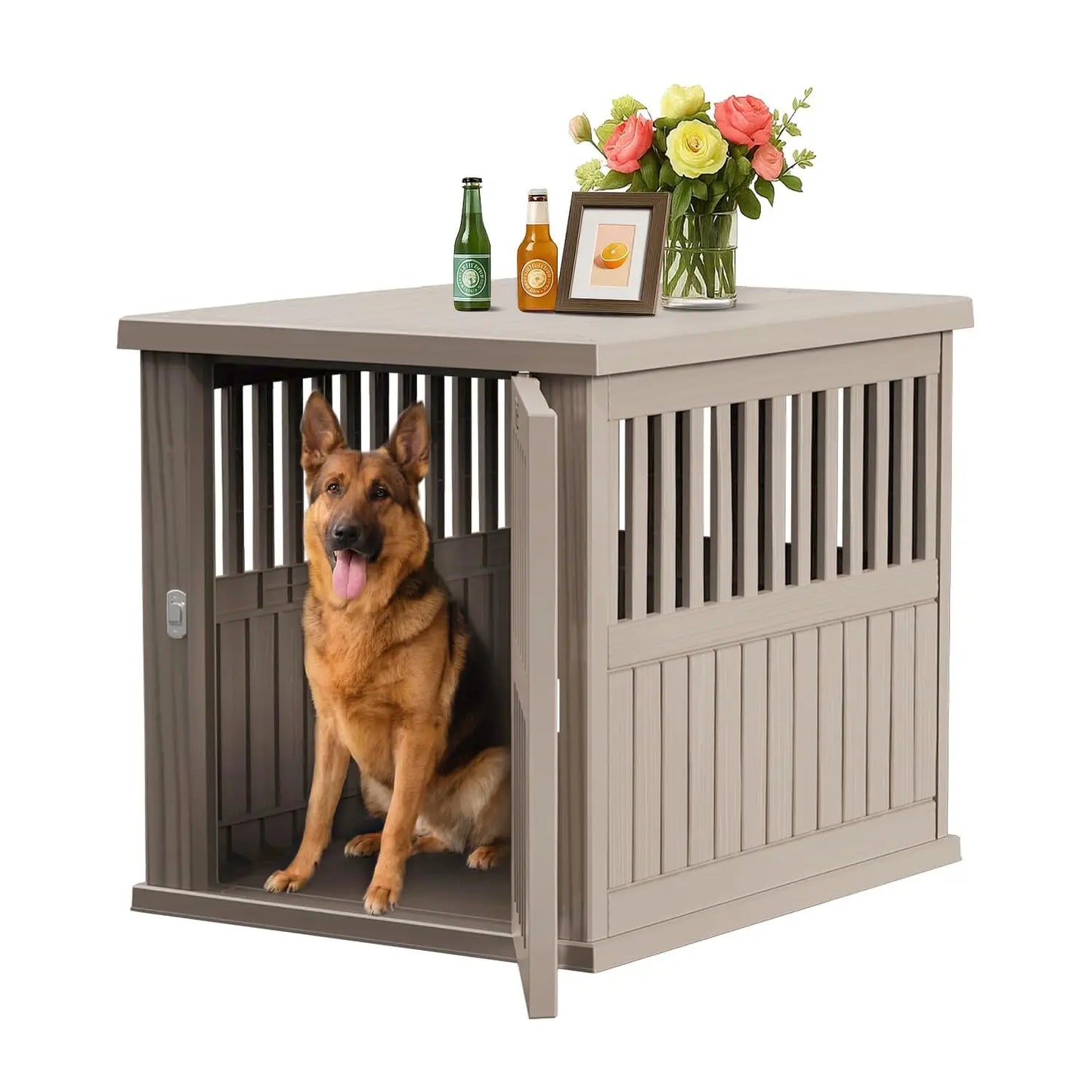 42 Inch Dog Crate Furniture Lockable Dog Kennel Indoor for Large Dogs and Medium Heavy Duty Pet Crate Decorative, Customized