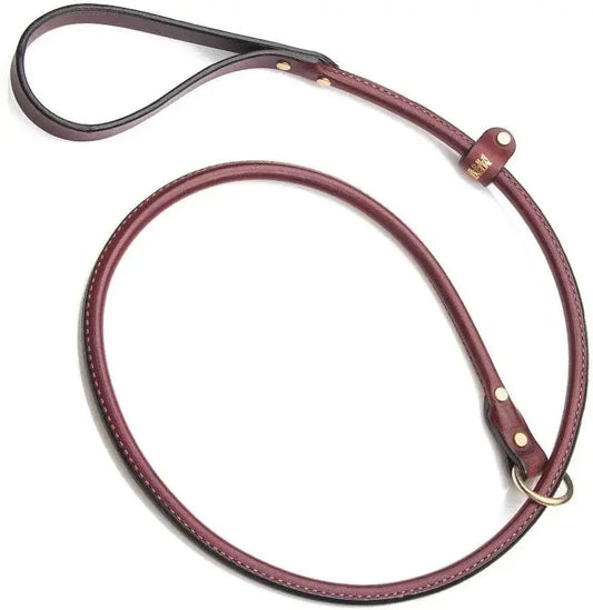 Mendota Pet Leather Slip Leash - Dog Lead - Made in The USA - Chestnut, 35/8 in x 6 ft (Rolled)
