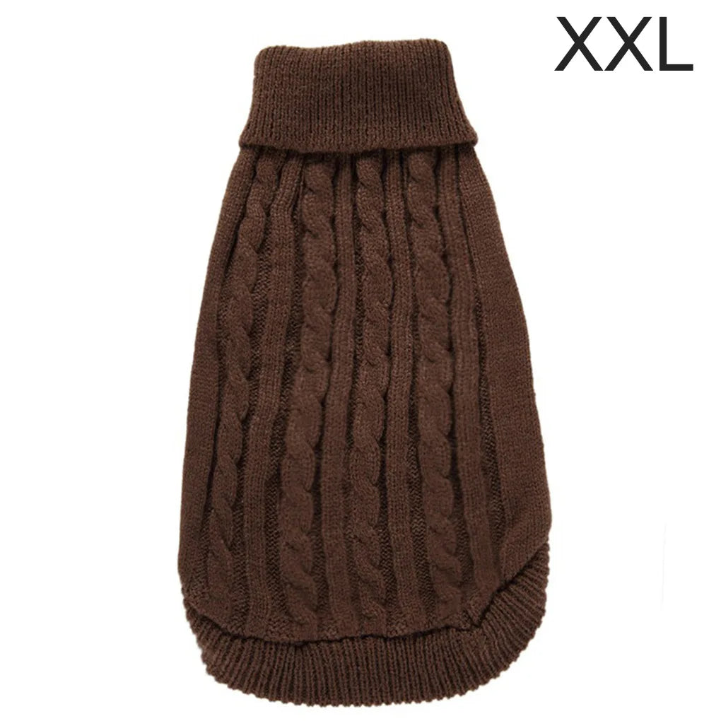 Pet Knitted Sweater Winter Warm Keeping Acrylic Fiber Knitted Clothes Pet Indoor Outdoor Clothes