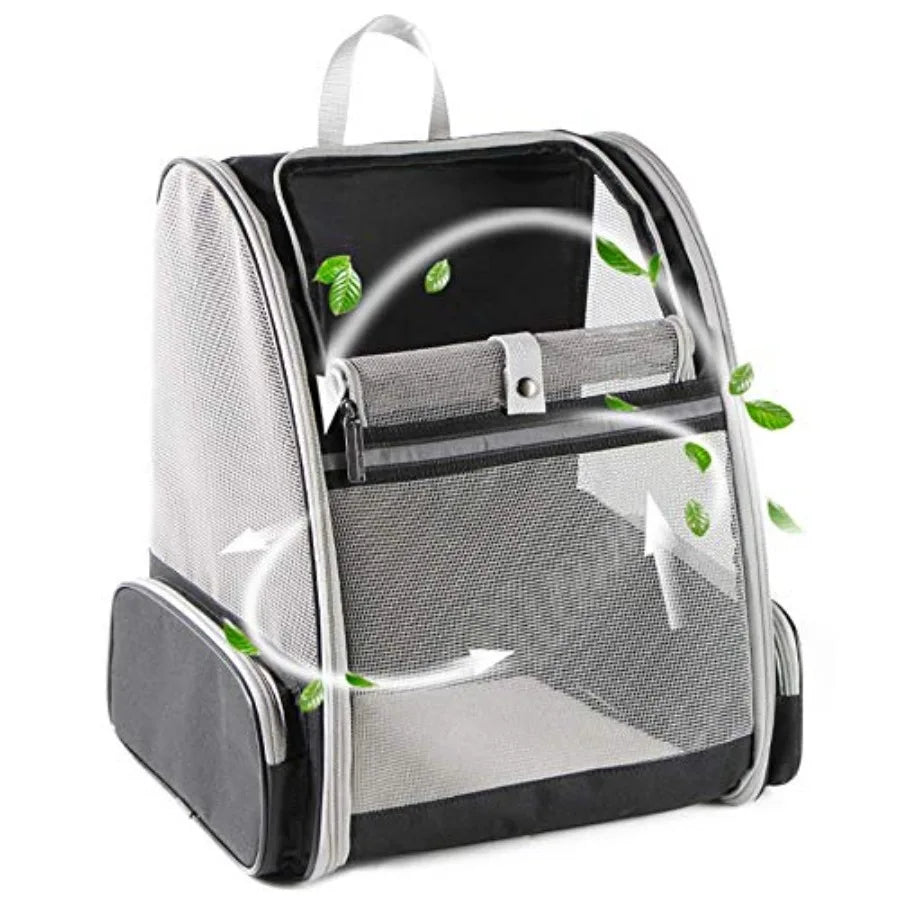 Invative Traveler Bubble Backpack Pet Carriers for Cats and Dogs Black