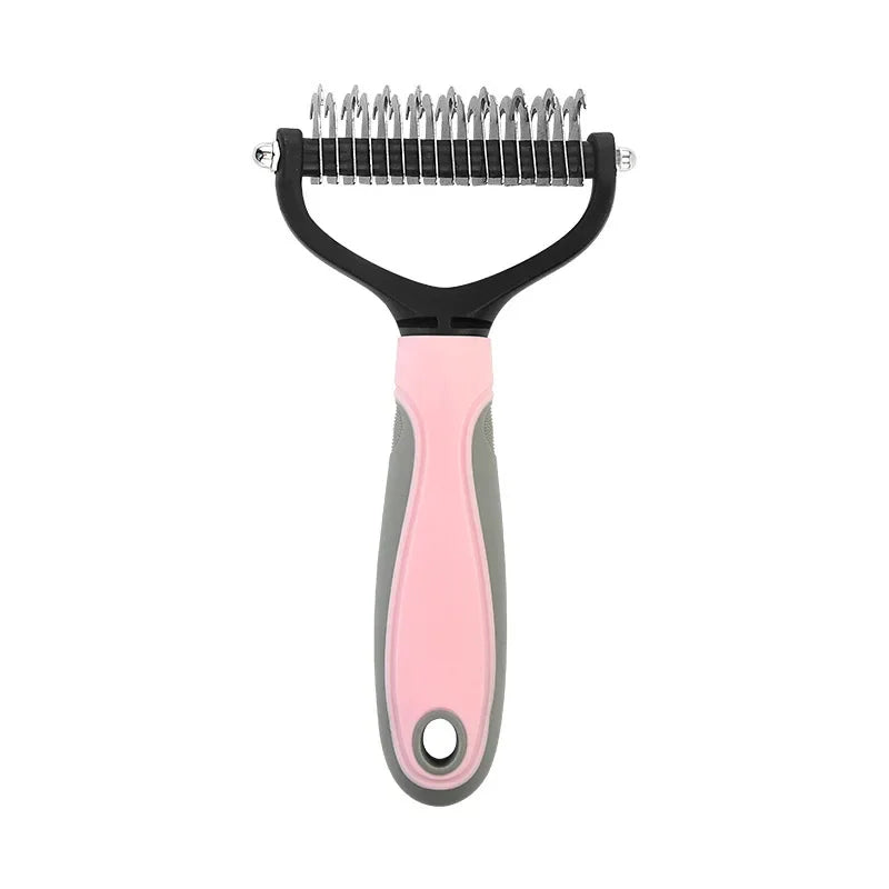 Double Sided Stainless Steel Pet Grooming Brush Dog Cat Hair Remover Comb Tangle Removal