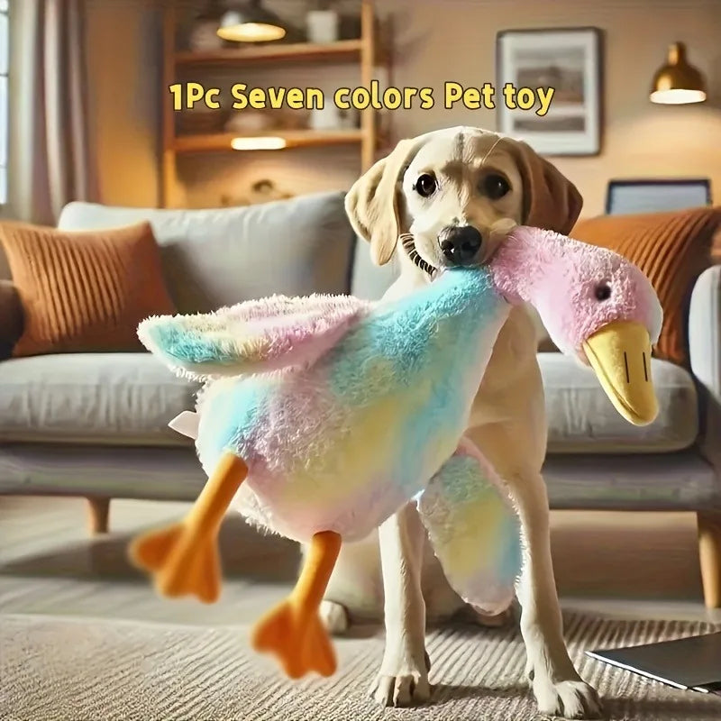 50 cm Soft Colorful Duck Plush Toy for Cats Dogs Relax Pet Companion Anxiety-Relieving Dog Buddy Energy Release Gift for Pets