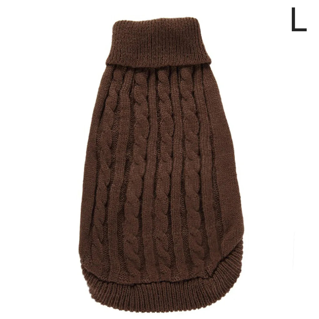 Pet Knitted Sweater Winter Warm Keeping Acrylic Fiber Knitted Clothes Pet Indoor Outdoor Clothes