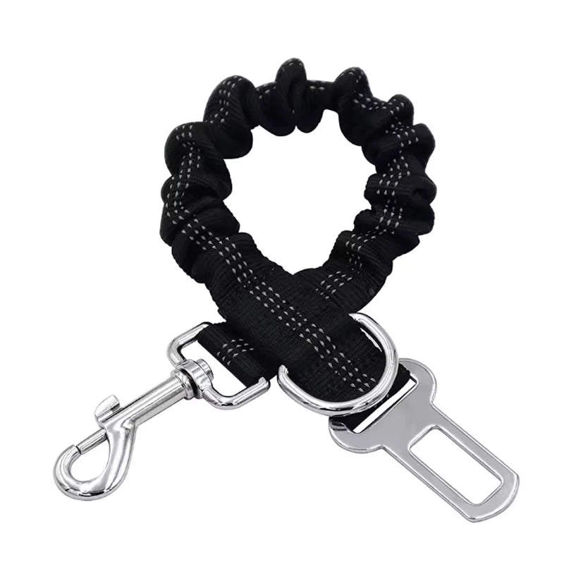 Dog safety leash pet car seat belt dog traction seat belt buffer elastic safety rope traction leash