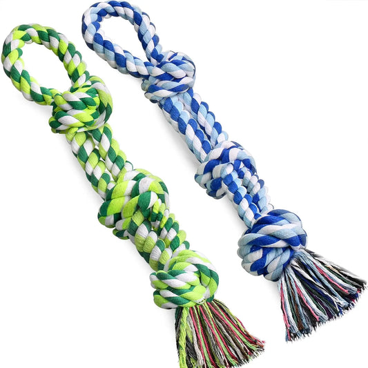 Durable Dog Rope Toys for Medium to Large Breeds, Dental Cleaning Chew and Tug Toy for Boredom Relief