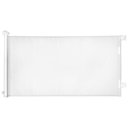 Retractable Baby Gate with Security Lock Walk Through Without Tripping Mesh Dog Gate for Stairs Hallways Indoor/Outdoor