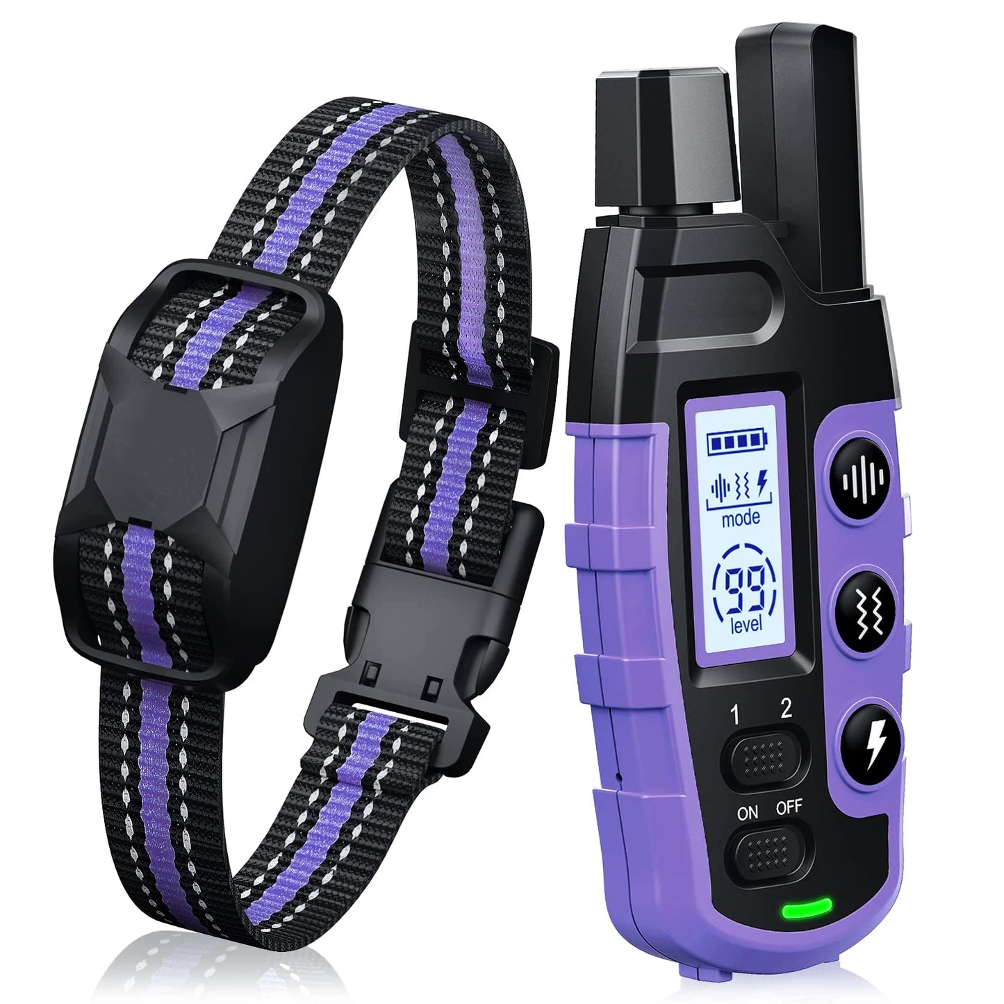 3300Ft Electric Dog Training Collar Remote Control Waterproof Pet Behavior For 5-120lbs Puppy With Vibration Shock Beep