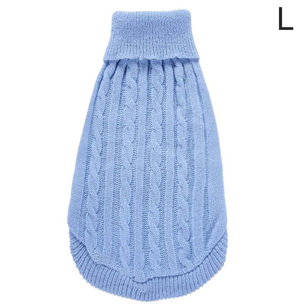 Pet Knitted Sweater Winter Warm Keeping Acrylic Fiber Knitted Clothes Pet Indoor Outdoor Clothes