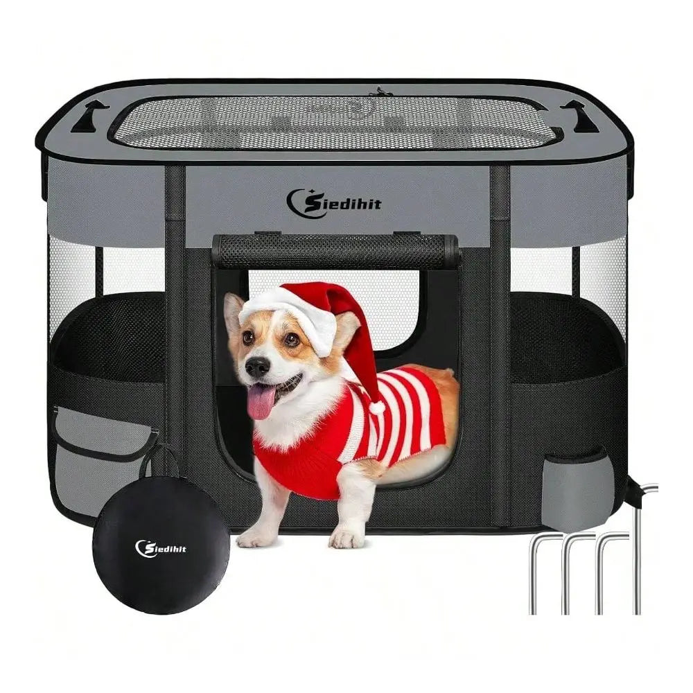 Dog Supplie Dog Pen Dog Playpen Playpen, Pet Puppy Portable Playpens Outdoor Travel Crate, Indoor After Surgery Use, Foldable Do