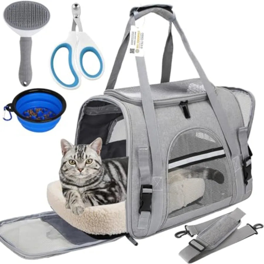 Pet Carrier Bag Airline Approved Up for Cats and Dogs Up to 20LBs Soft Cat Carrier Dog Carrier Travel Kitten Carrier