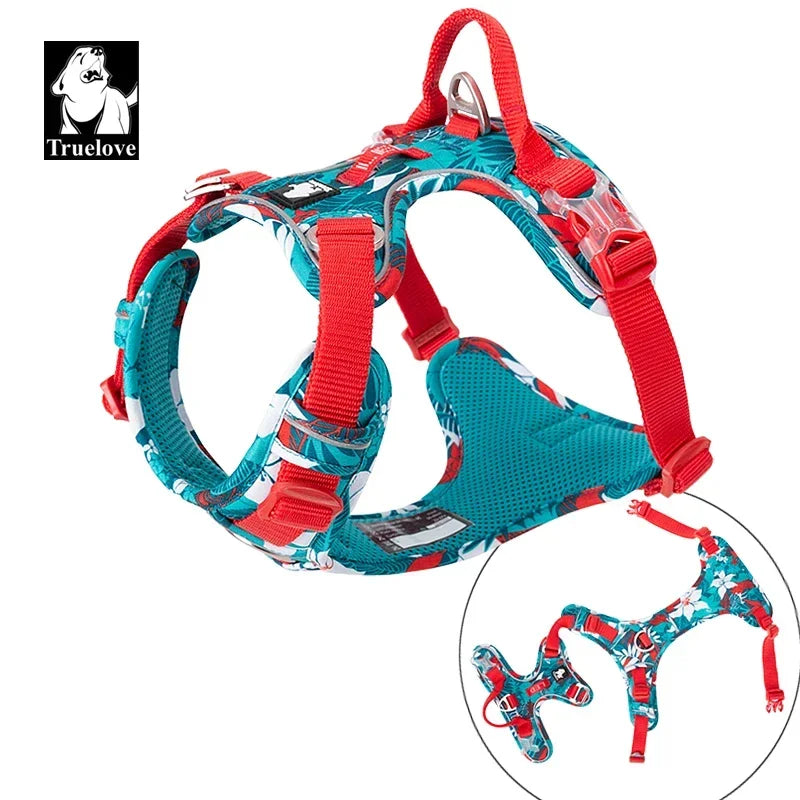 Truelove Pet Explosion-proof Dog Harness Camouflage Reflective Nylon Special Edition and Upgrade Version Easy to Adjust
