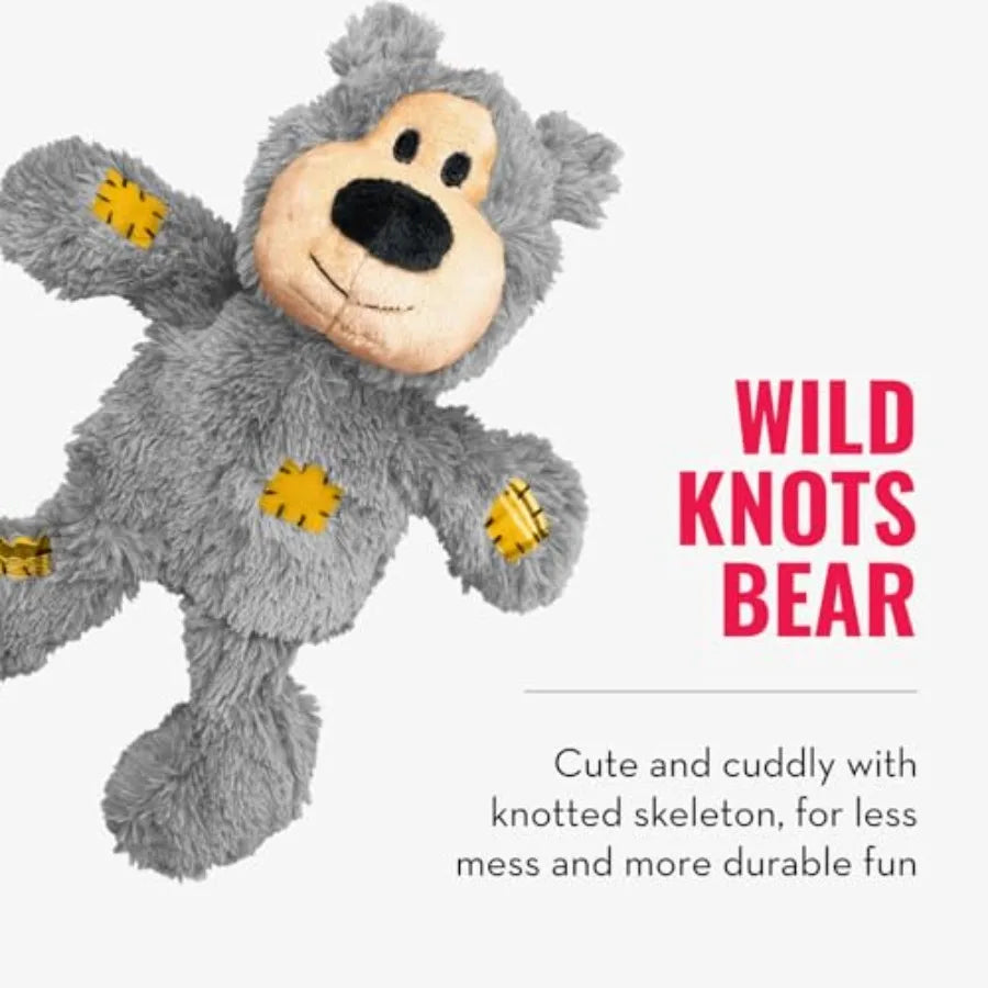 Wild Knots Bear and Signature Balls 2 Pack - Soft Bear Chew Toy with Rope Interior - Durable Dog Balls for Fetch - for Large Dogs
