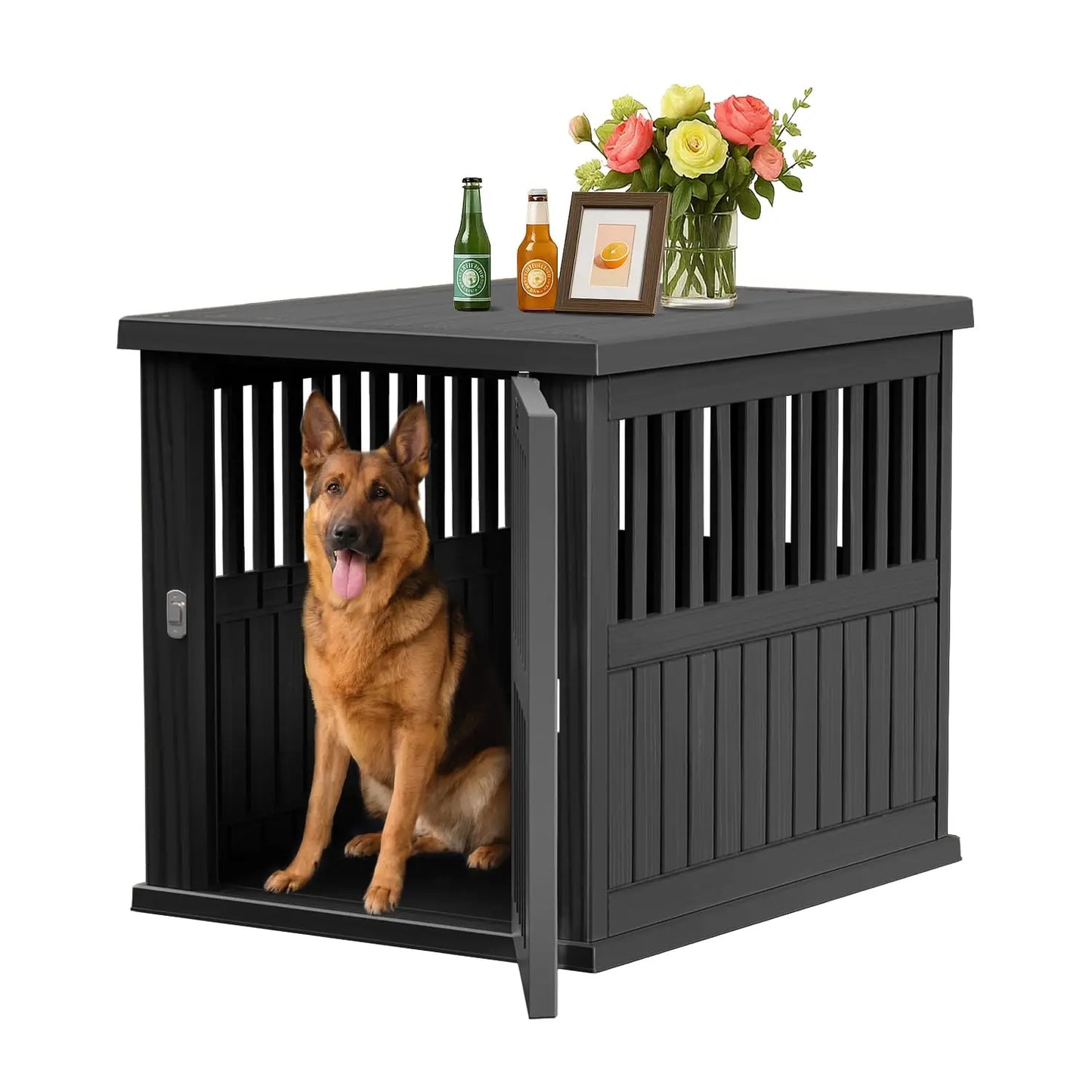 42 Inch Dog Crate Furniture Lockable Dog Kennel Indoor for Large Dogs and Medium Heavy Duty Pet Crate Decorative, Customized