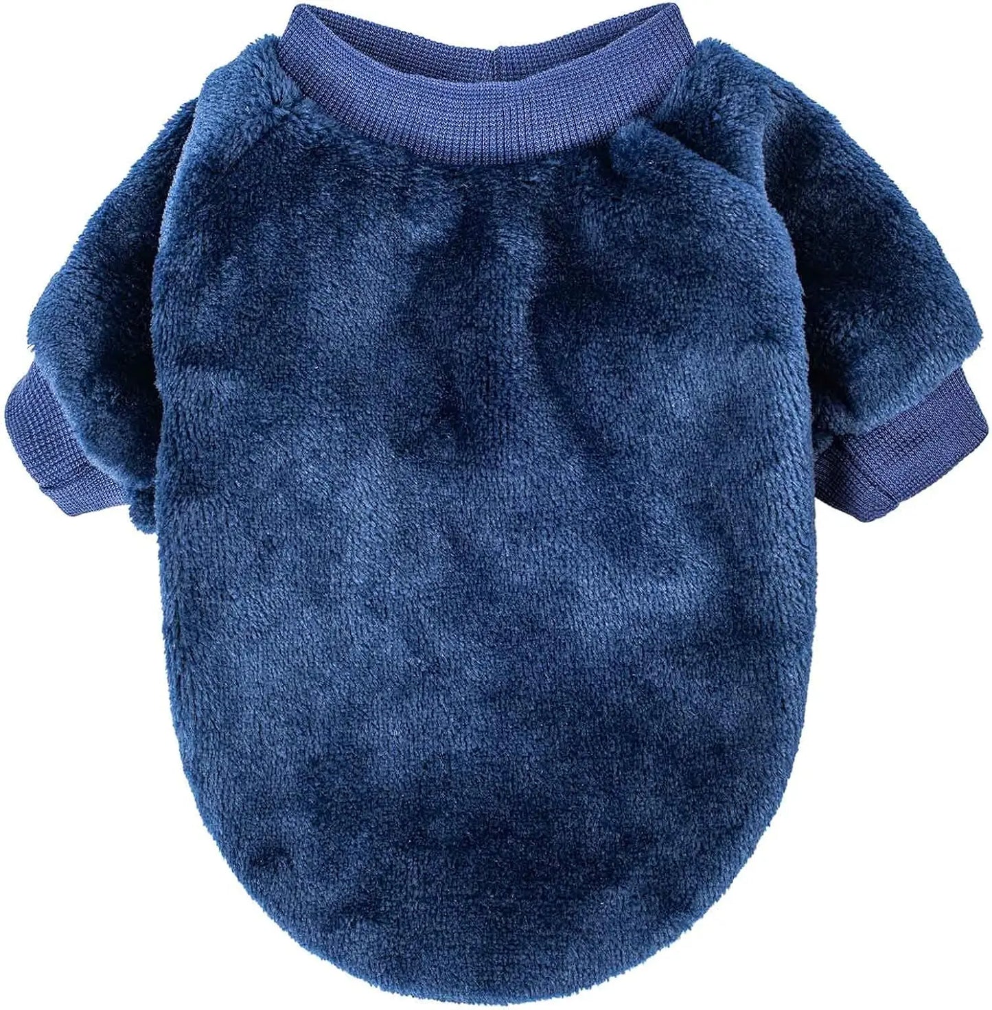 Dog Sweater 3-Pack Ultra Soft Warm Pet Jackets for Small Dogs Cats Winter Apparel with Grey Blue Dark Blue