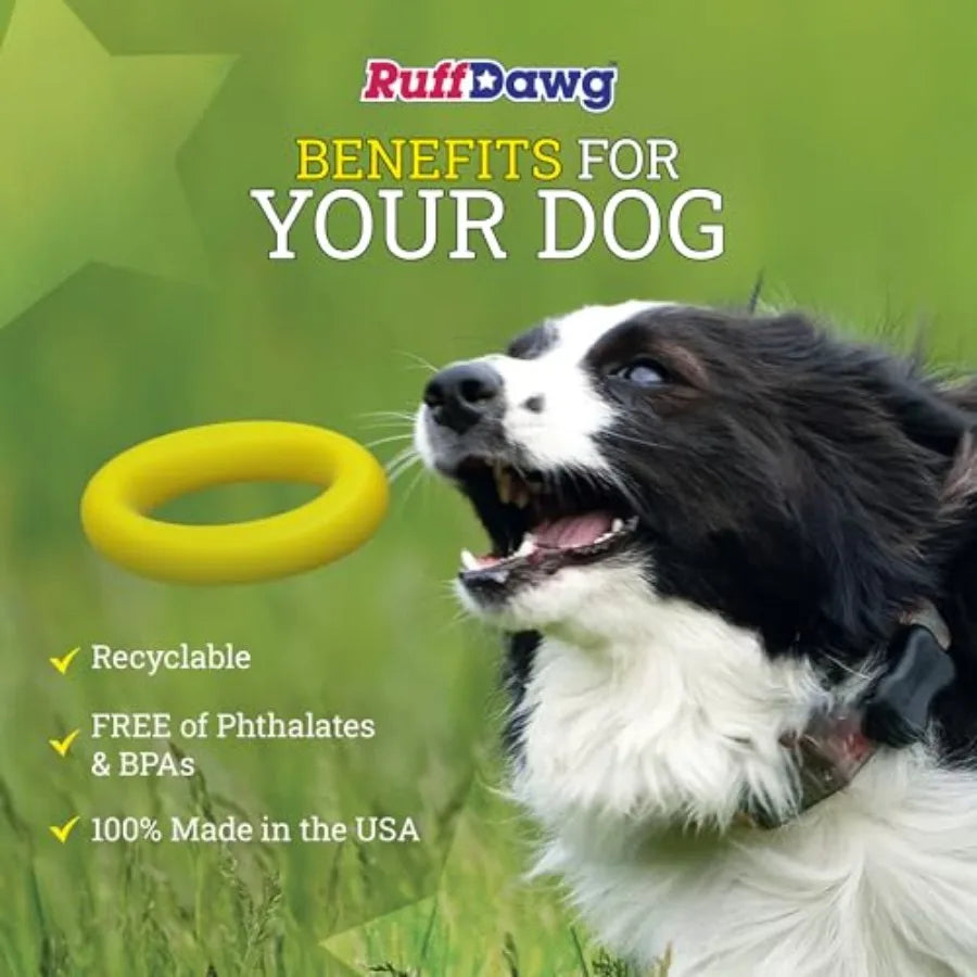 Dawg-Ring XL Tough Rubber Fetch and Tug Toy for Dogs Floating and Weatherproof Perfect for Active Pets Who Love Outdoor Play