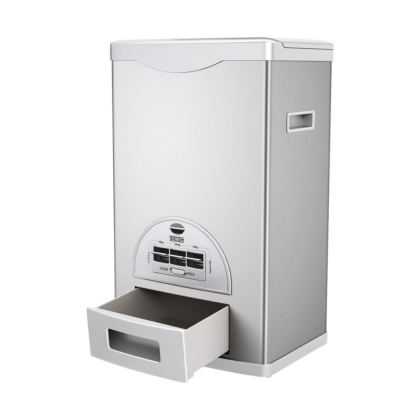 NEW Silver Rice Dispenser, Rice Storage Container, Stainless Steel Rice Container 15kg/33 Lbs Capacity for Homes