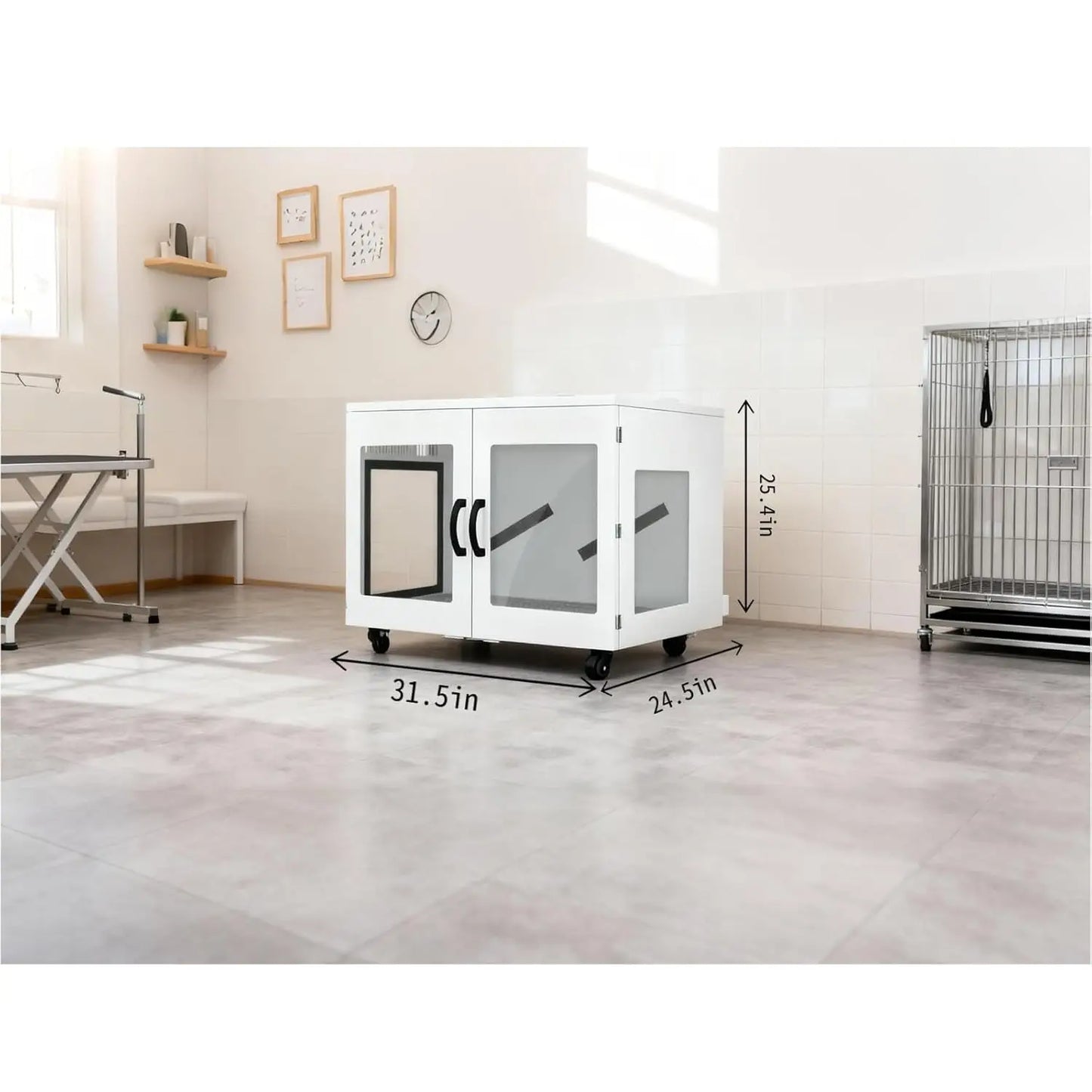 Large Pet Dryer Box, Smart Temp Control & Low Noise, Grooming Blower for 120 lbs Dog Cat,410L,Custom