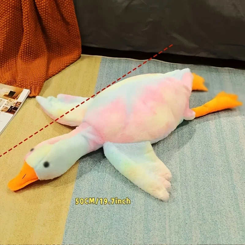 50 cm Soft Colorful Duck Plush Toy for Cats Dogs Relax Pet Companion Anxiety-Relieving Dog Buddy Energy Release Gift for Pets