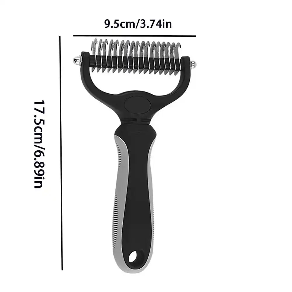 Pet Detangling Comb Thinning Brush Double-Sided Detangling Comb Cleaning Grooming Cat Comb Dog Detangling Comb Stainless Steel
