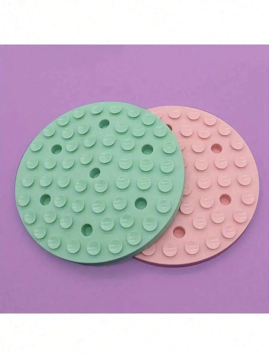 Macaron Color Pet Slow Feeder Mat, Prevents Choking And Vomiting, Dog Cat Feeding Puzzle Toy, Interesting Interactive Feeding Toy