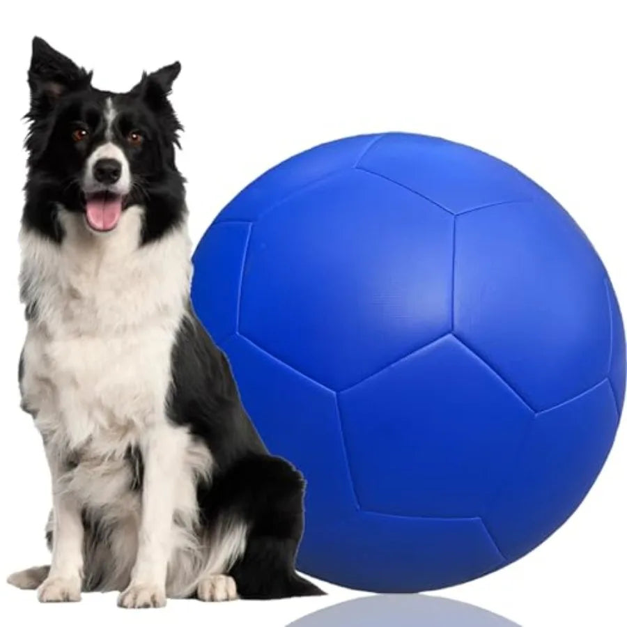 Herding Ball for Dogs Large 25" PU Leather Herding Dog Exercise Outdoor Soccer Ball with Reinforced Rubber Bladder Training
