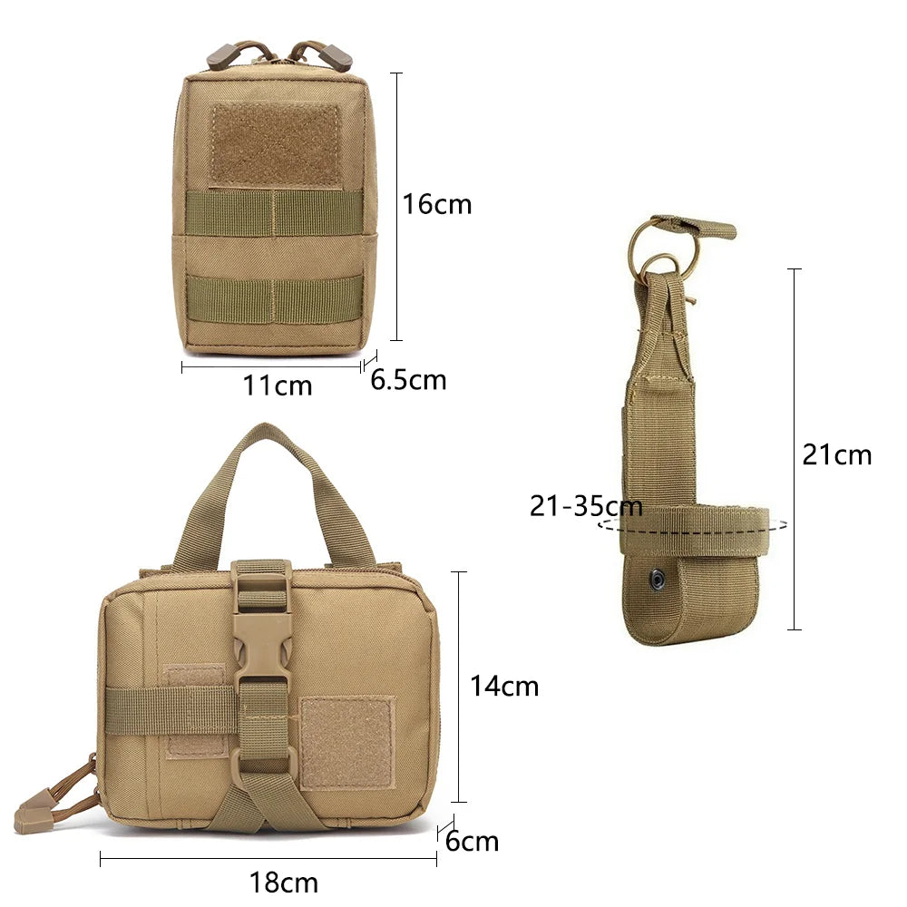 Dog Tactical Bags Set Molle Pouches Belt Attaching on Harness Sticker Military Dog Training Bags For Large Dogs Accessories