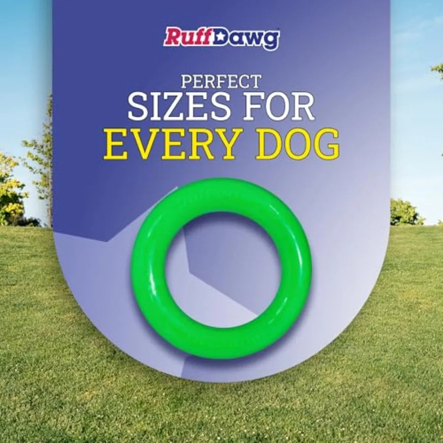 Dawg-Ring XL Tough Rubber Fetch and Tug Toy for Dogs Floating and Weatherproof Perfect for Active Pets Who Love Outdoor Play