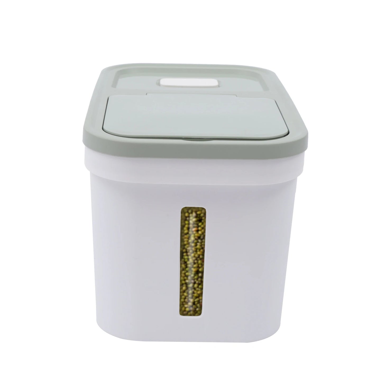 Airtight Rice Storage Container 22 Lbs Food-Grade PP Grain Dispenser with Measuring Cup for Rice Beans Flour & Dry Food