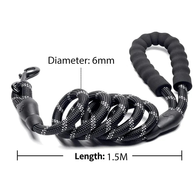 Strong Dog Leash, Reflective Leash For Big Small Medium Dog, Leash Drag Pull Tow
