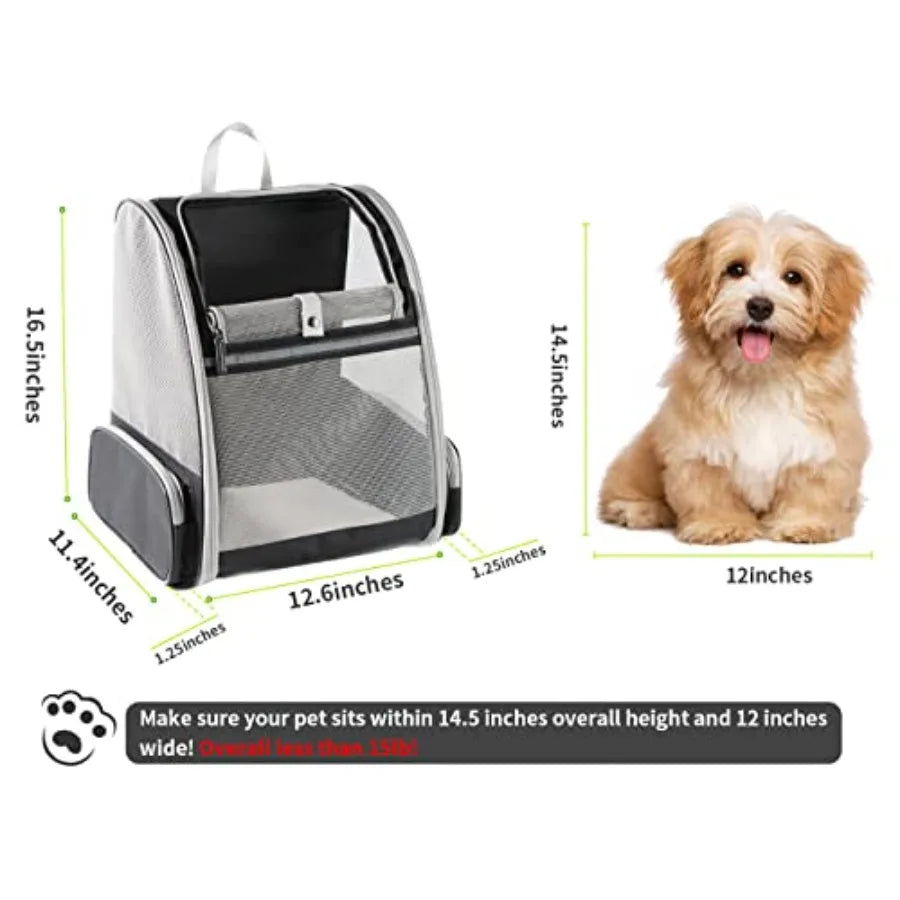 Invative Traveler Bubble Backpack Pet Carriers for Cats and Dogs Black