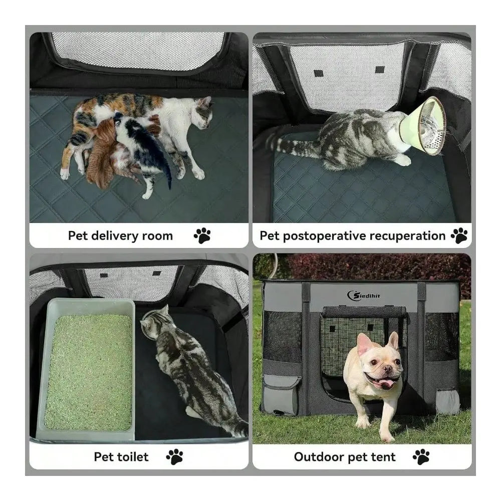 Dog Supplie Dog Pen Dog Playpen Playpen, Pet Puppy Portable Playpens Outdoor Travel Crate, Indoor After Surgery Use, Foldable Do
